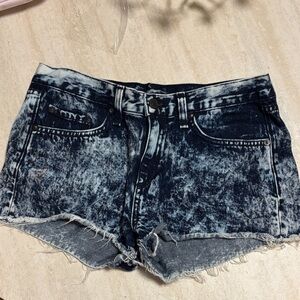 rag & bone Black Acid Wash Jean Shorts